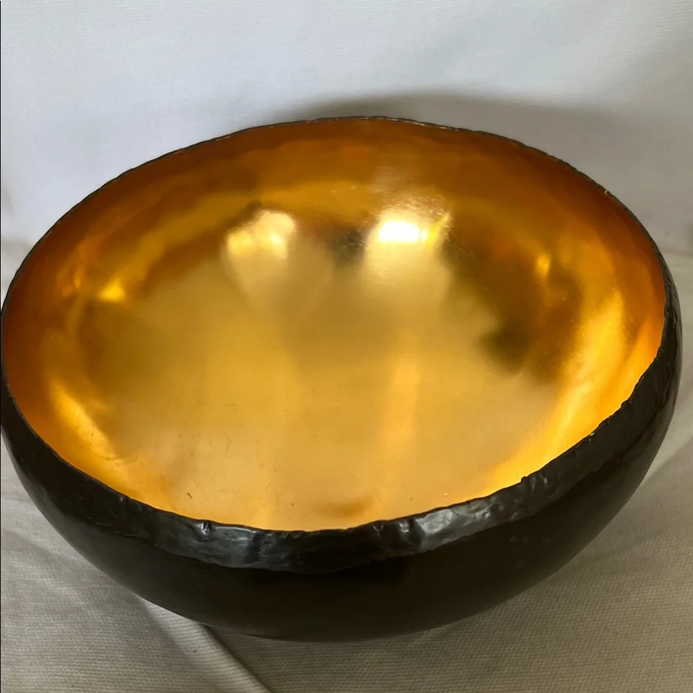 Michael Aram Brass Black & Gold Sona bowl approx  8